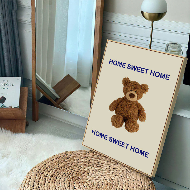 Modern Nordic Cute Animal Bear Poster Wall Decor Art Canvas Painting Modern Nordic Cute Animal Bear Poster Wall Decor Art Canvas Painting